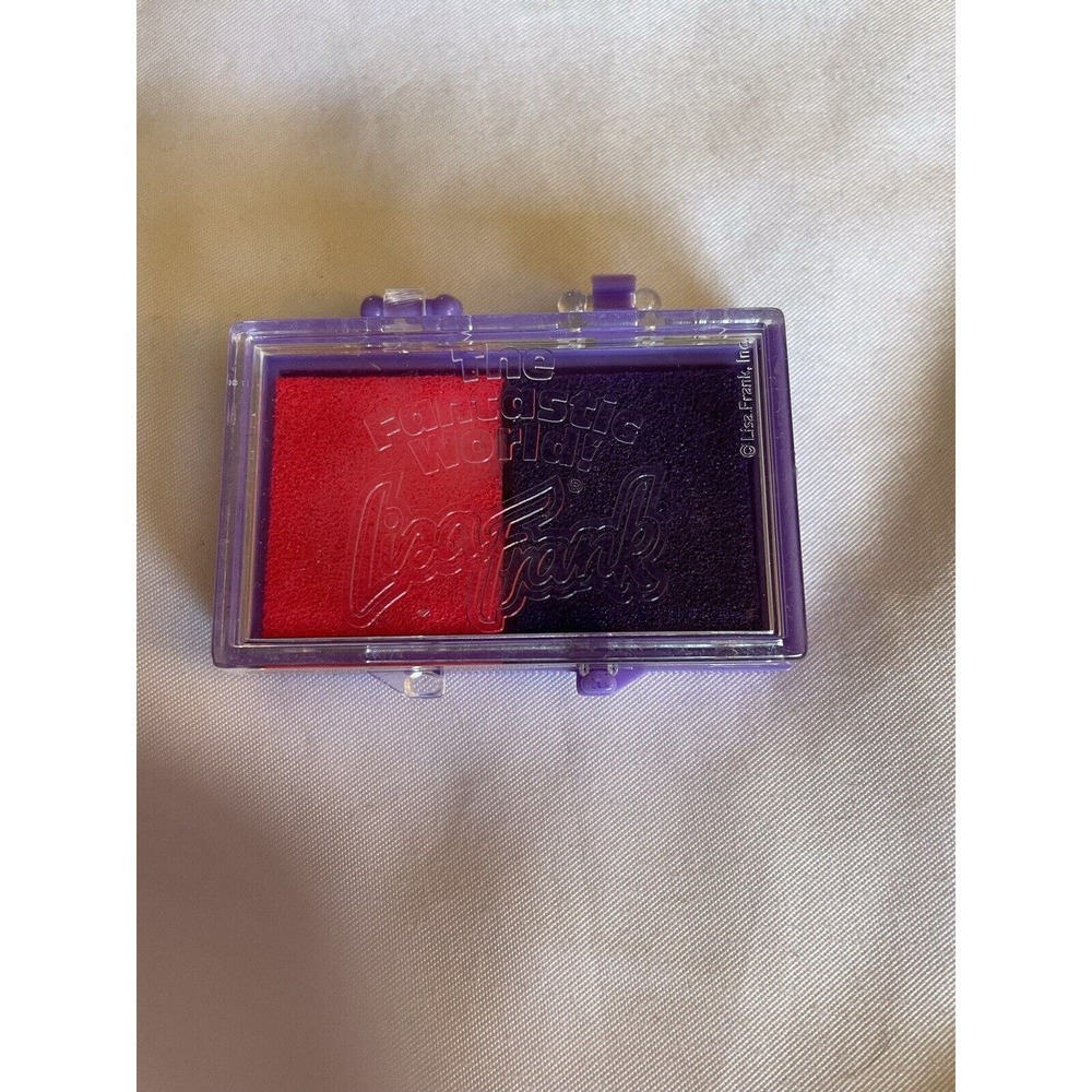 Lisa Frank Vintage Two Color Stamp Pad Purple Pink Dry Neon